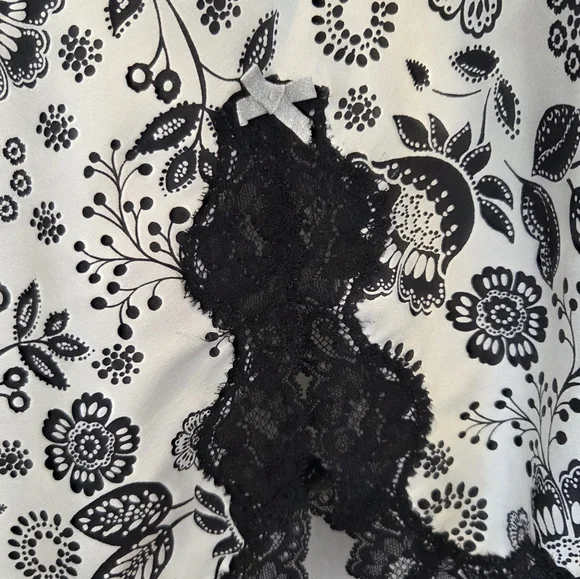 Victoria's Secret Black and White Lace Slip Dress Vintage - Picture 3 of 13